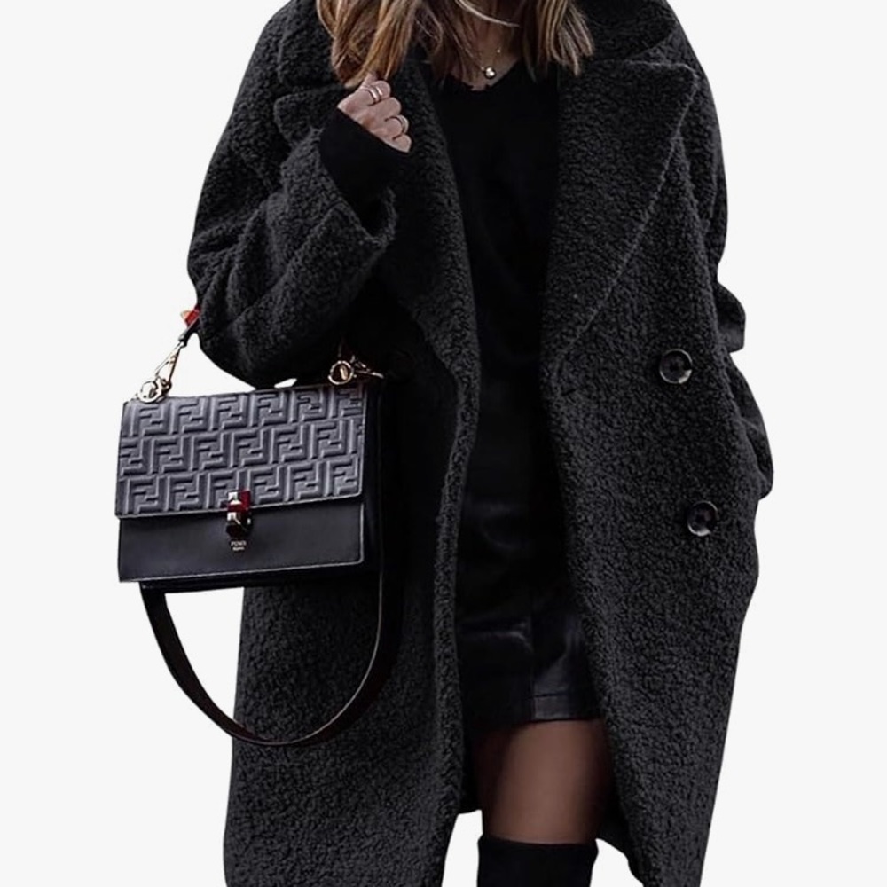 Chic Black Teddy Jacket
